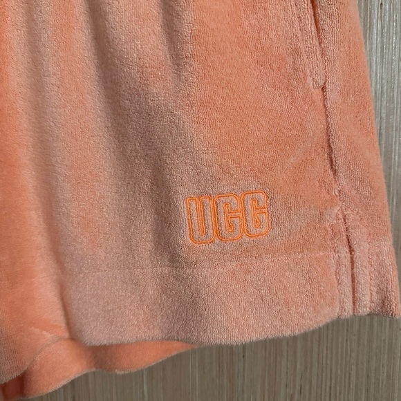 UGG Orange Terry Cloth Amiah Drawstring Shorts, Size Small (v) - Picture 3 of 7